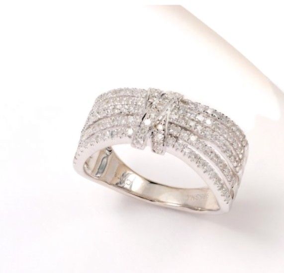 Affinity Diamonds Multi Row Loose Knot Ring .50 Cttw Sterling Silver Ring Brand New! 820 Dollars Asking 500!