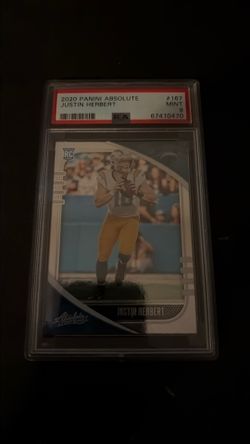 2020 Panini Absolute Rookie Justin Herbert PSA 9