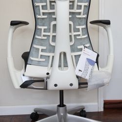BRAND NEW HERMAN MILLER EMBODY BLACK SYNC FABRIC WITH WHITE FRAME, OFFICE CHAIR, Desk Chair