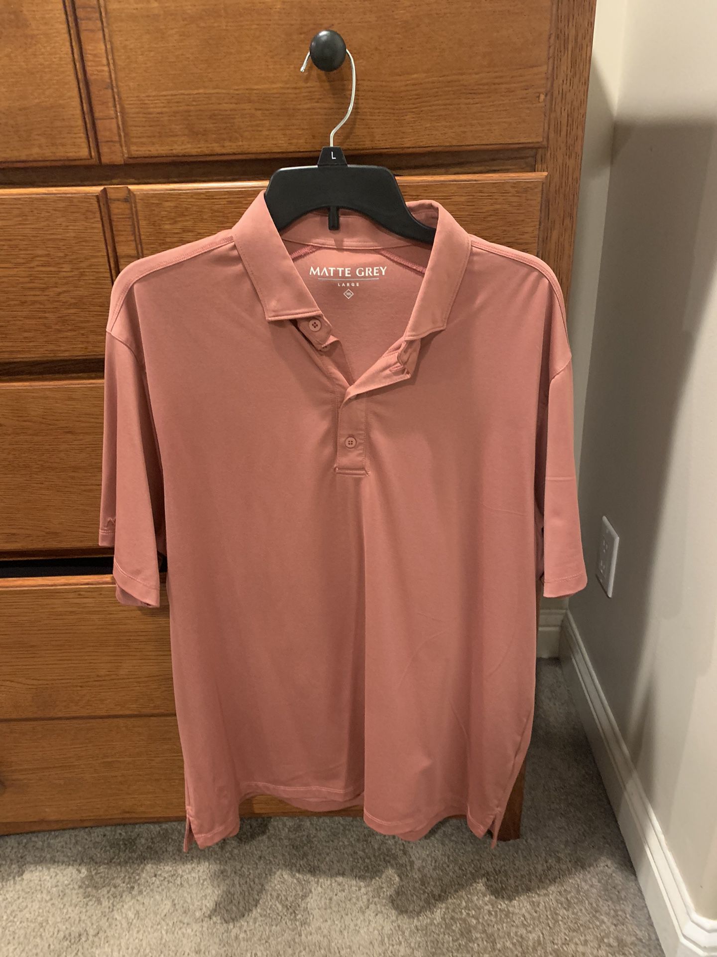 Matte Grey Golf Polo Shirt