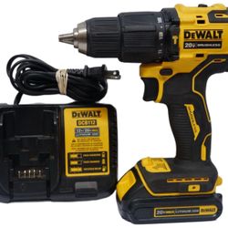 DEWALT DCD709 Brushless Hammer Drill 20V Keyless Chuck LED Battery 1.5Ah Charger Tool Instruments tools mens accessories Work Home