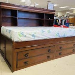 Twin Captains Bed Frame - No Mattress