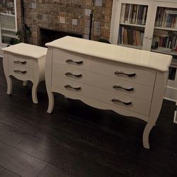 Modern 3 Drawer Dresser and Nightstand