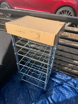 Wire Wine Rack with Wheels