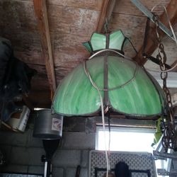 Vintage Hanging Glass Lamp