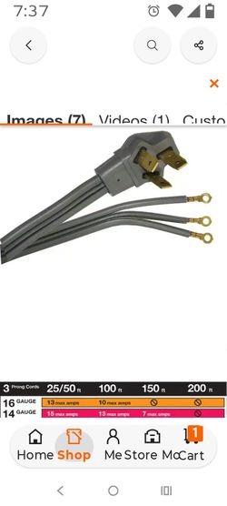 220 volts wire 6 " foot