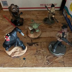 Disney Infinity 3.0 Star Wars Figures Lot Darth Maul Yoda Finn Rey Chewbacca