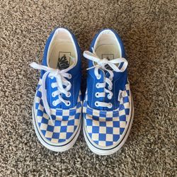 Blue Checkered Vans