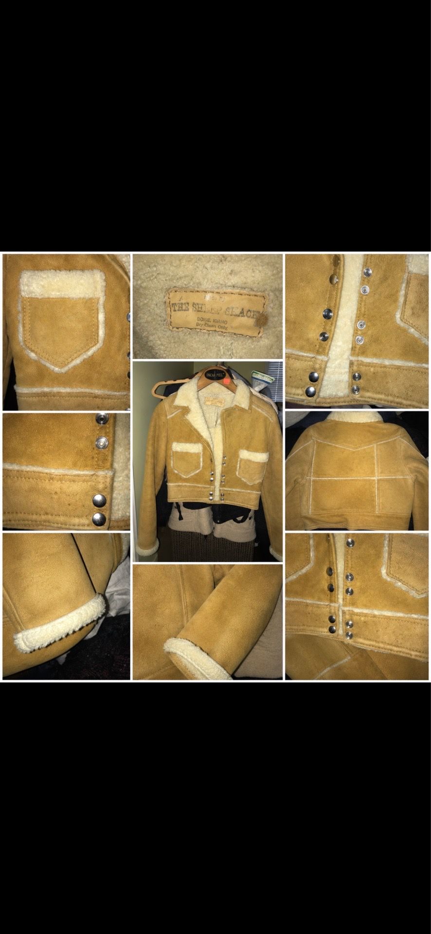 Vintage suede and Sherpa jacket