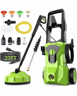 Pressure Washer, Washer with 4 Quick Connect Nozzles, Pressure Cleaning Machine with Foam Cannon for Cars/Fences/Driveways/Patios/Home Cleaning