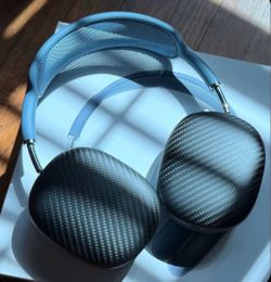Apple AirPods Max 2 Noise Canceling Headphones Blue With Carbon Fiber Covers Bluetooth Music
