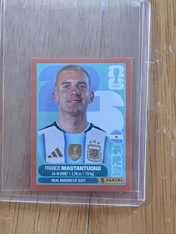 Panini FIFA World Cup 2026 Franco Mastantuono #203 Argentina Orange Border