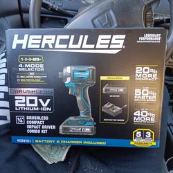 Hercules impact with battery and charger