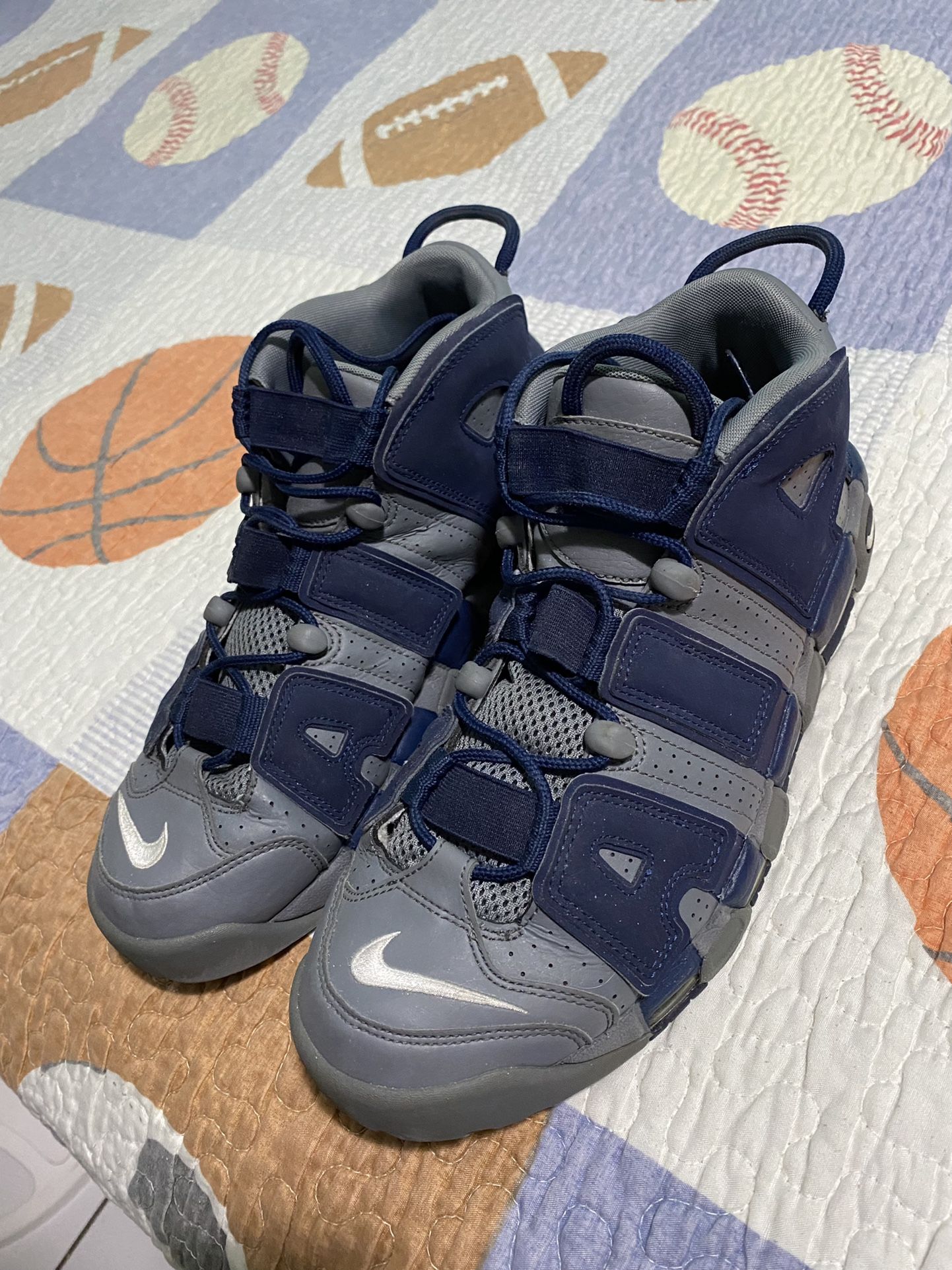 Nike Air Uptempo Cool Grey/Midnight Navy ($130)