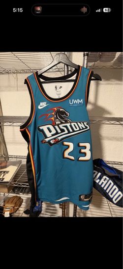 DETROIT PISTONS #23 JADEN IVEY CLASSIC EDITION TEAL SIZE 48 NIKE SWINGMAN JERSEY