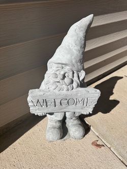 Concrete Garden Gnome — Welcome Statue