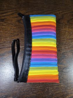 Rainbow Zipper Clutch Purse