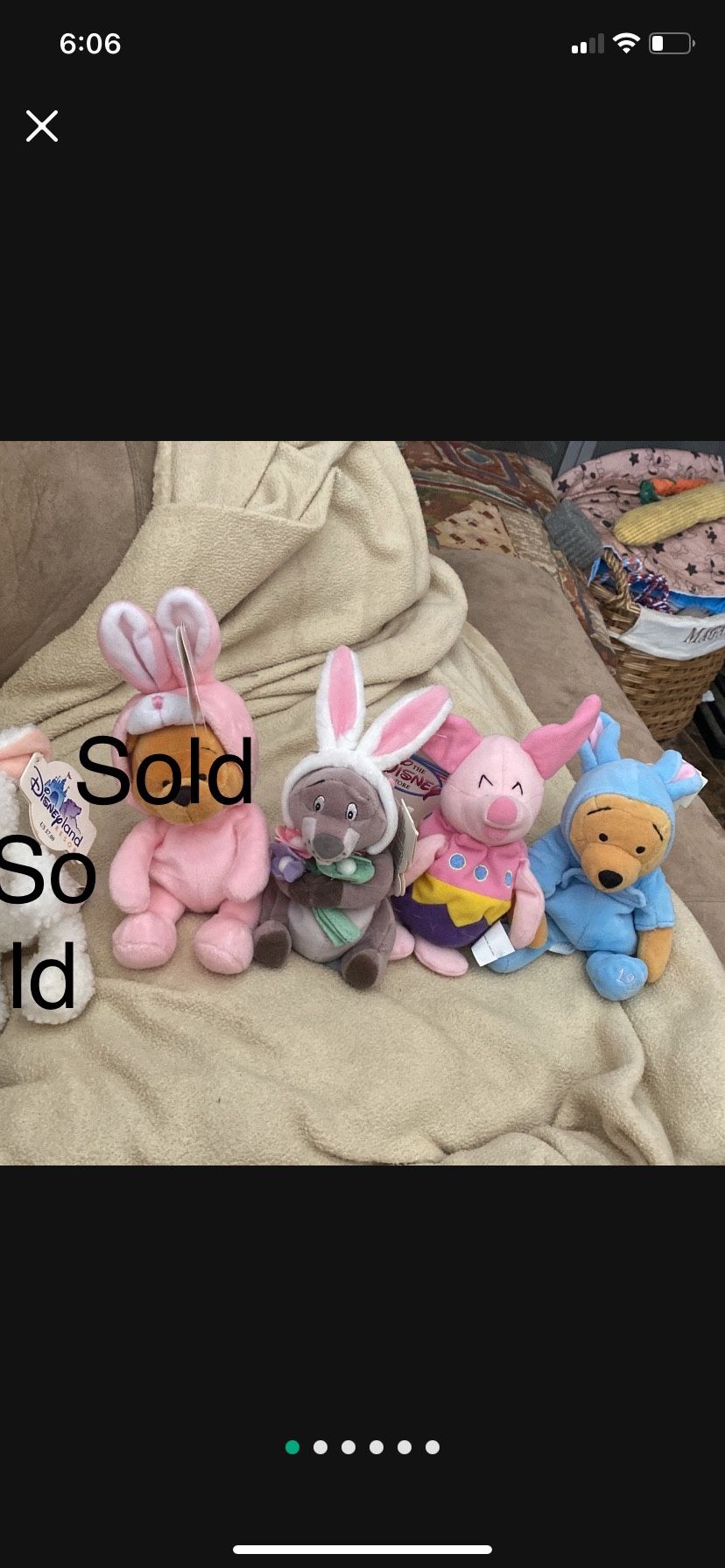 Easter Winnie The Pooh Disneyland Beanie Babies 