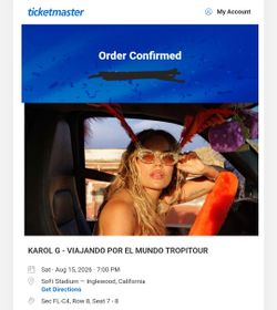 Karol G tix 8/15