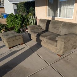 Couch Sofa Ottoman Green