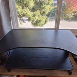 Adjustable Black Tabletop Sit To Stand Desk 