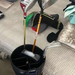 Golf clubs And Bag And Golf Balls