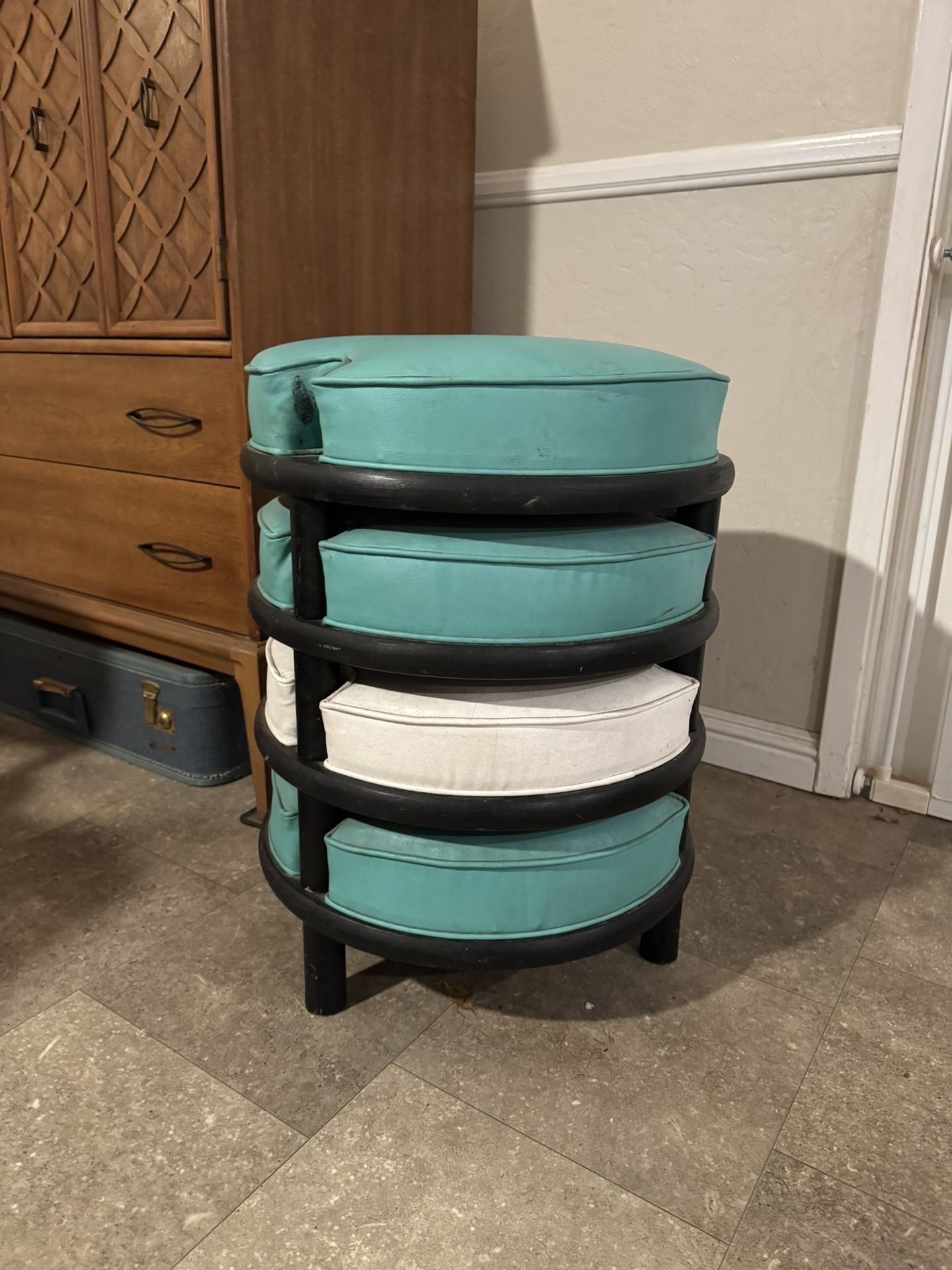 Mid century Modern Stacking Stools