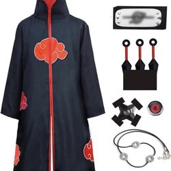 Kids Adults Halloween Costume Naruto Cloak With Accessories (small)