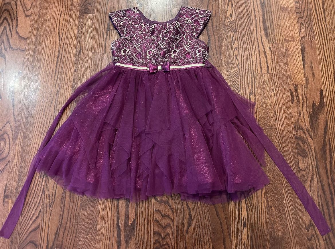 Jona Michelle Girls Size 7 Purple Fancy Sleeveless Dress