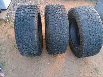 3 Falken Wild Peak A/T tires. LT295/60R20.