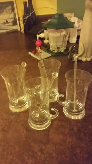 Antique 4 Crystal Glassware Set With Crystal Stir Sticks For Sale In Marion Oh Antique 4 Crystal Glassware Set With Crystal Stir Sticks For Sale In Marion Oh