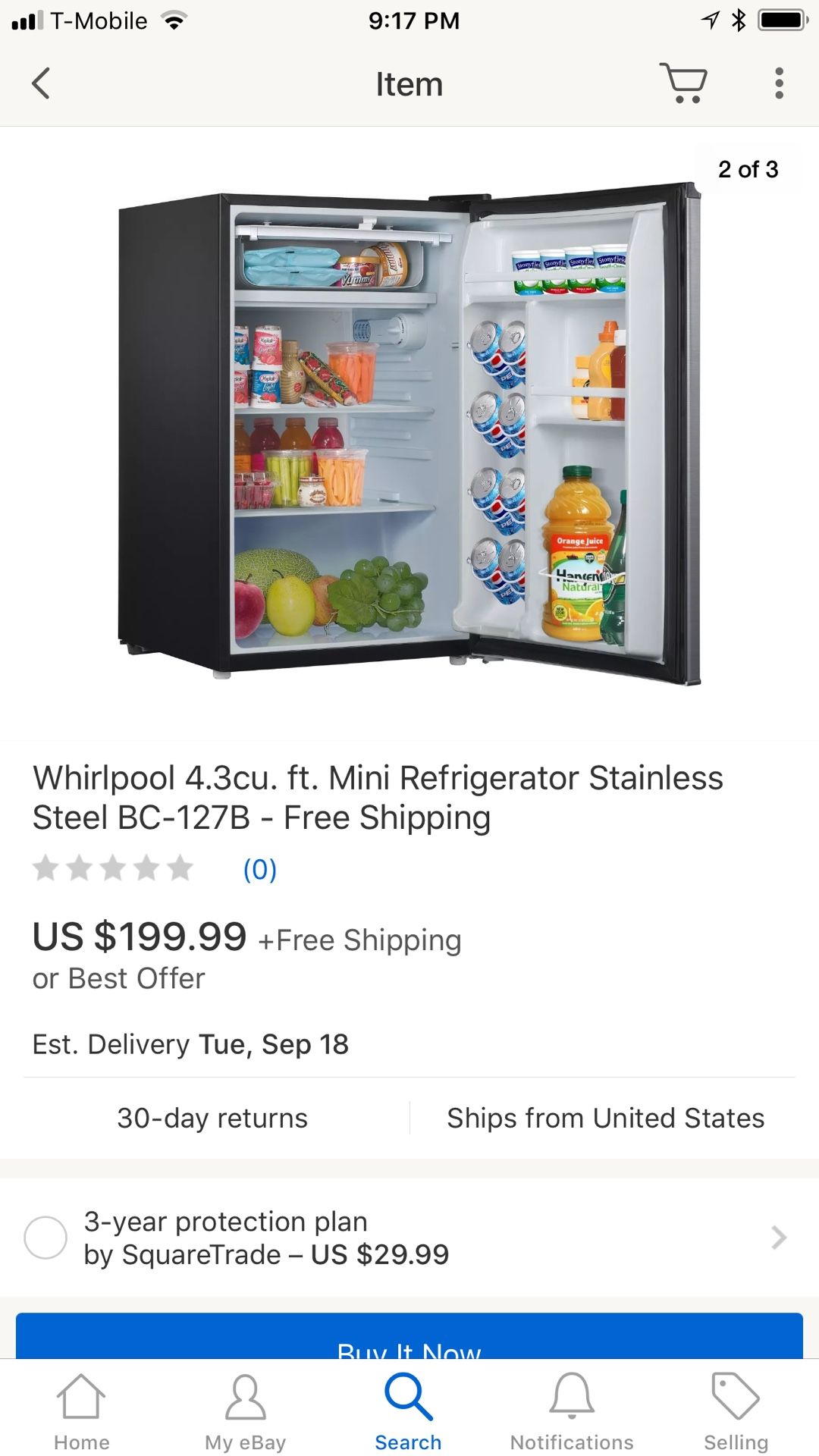 whirlpool 4.3 cu ft mini refrigerator stainless steel bc 127b