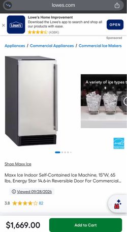 Maxx Ice 15" Self-Contained Commercial Ice Machine