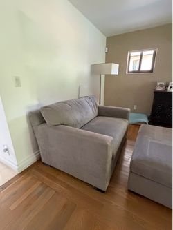 Crate and Barrel Sofa plus Ottoman