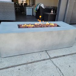 New Concrete Outdoor Patio Fire Pit Heater Propane 