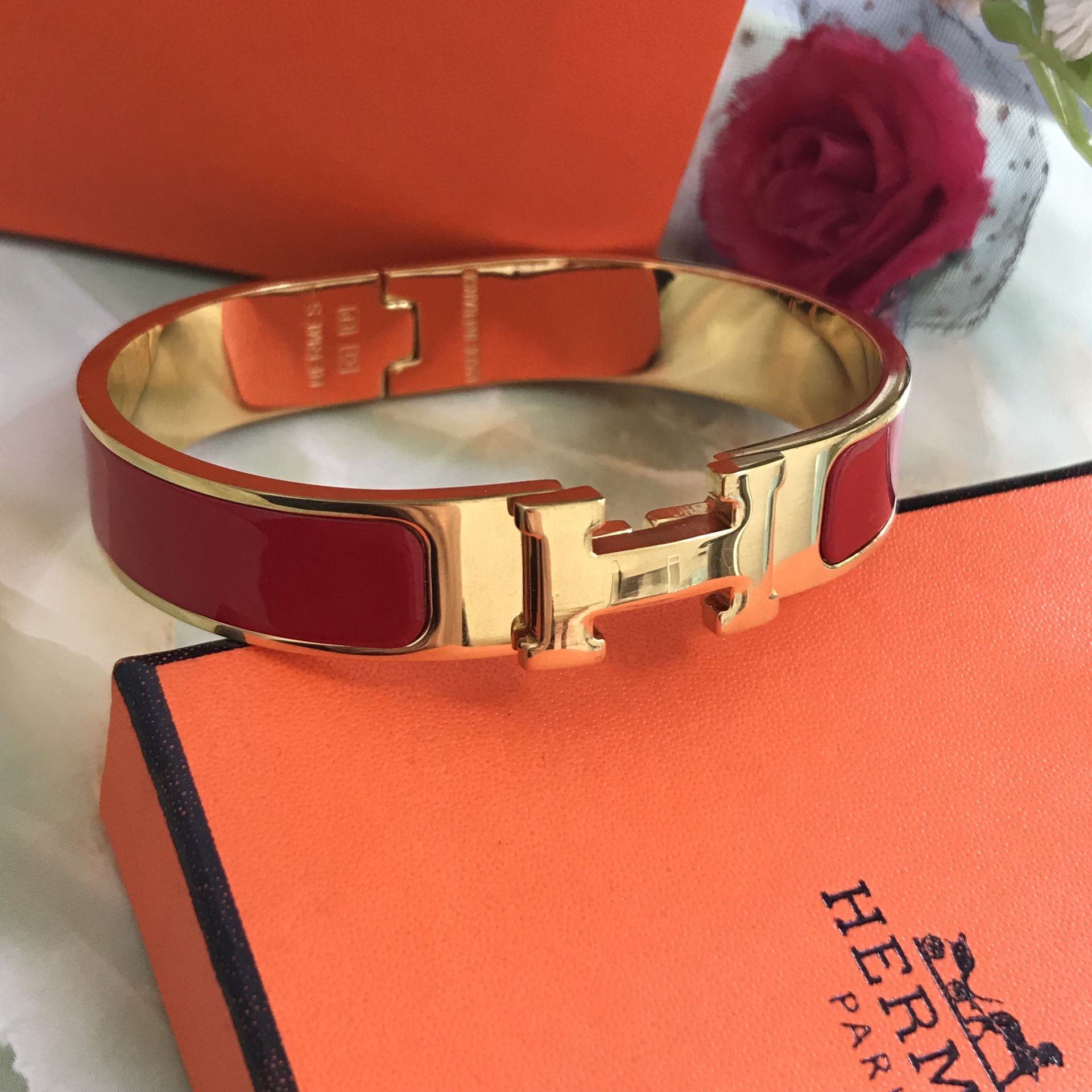 Hermes bracelet CLIC H18K rose gold bracelet for Sale in San Diego, CA