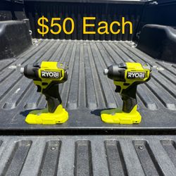 NEW RYOBI ONE+ HP 18V Brushless Cordless Compact 1/4 in. Hex Impact Driver (Tool Only) **$50 Each**