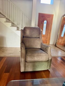 Gray Upholstered Recliner Armchair Living Spaces