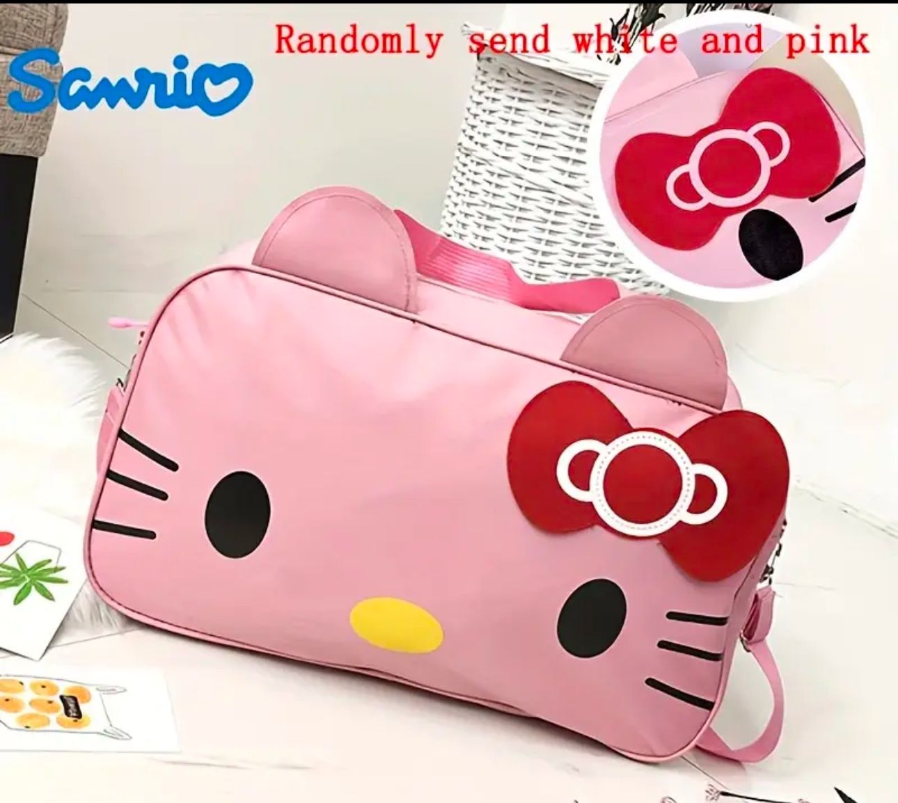 Pink Hello Kitty Duffle Bag