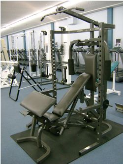 Home gym bodysmith prosystem with 255 lbs in weights for Sale in
