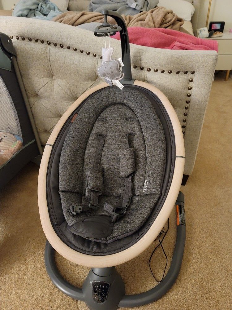 Maxi-Cosi Cassia Smart Baby Swing for Infants, Portable Foldable