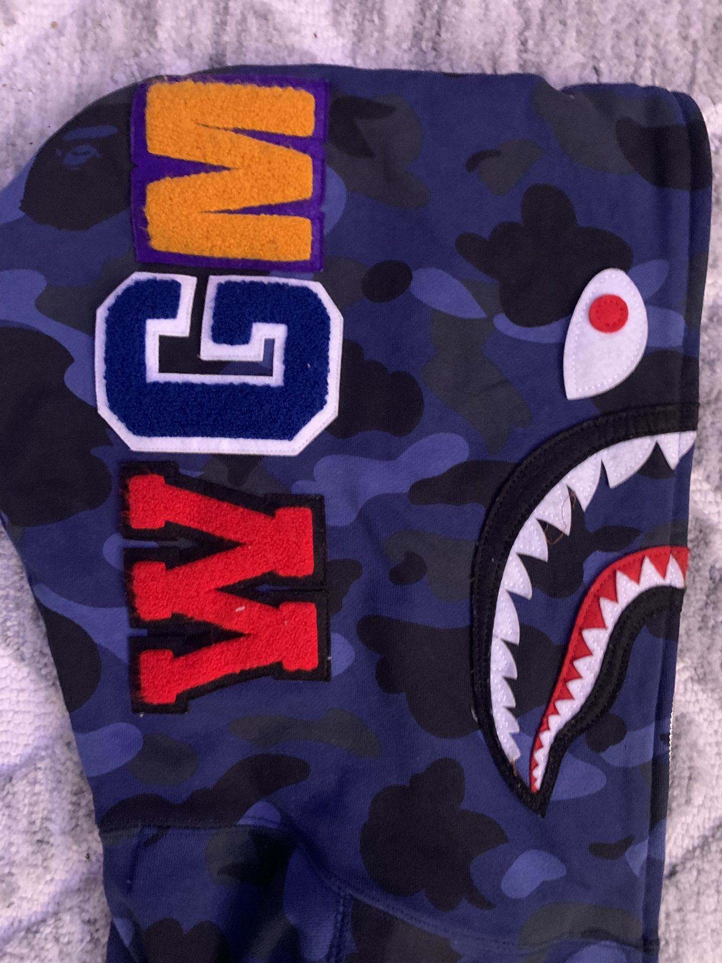 Navy Blue Bape Hoodie 