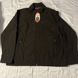 Free Country, Super Softshell, men’s zip-up jacket, size XL (46-48), black, new with tags 
