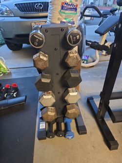 Dumbells dumbells with rack