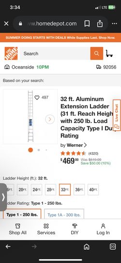 32ft Ladder  Shoot Me An Offer Willing to negotiate 