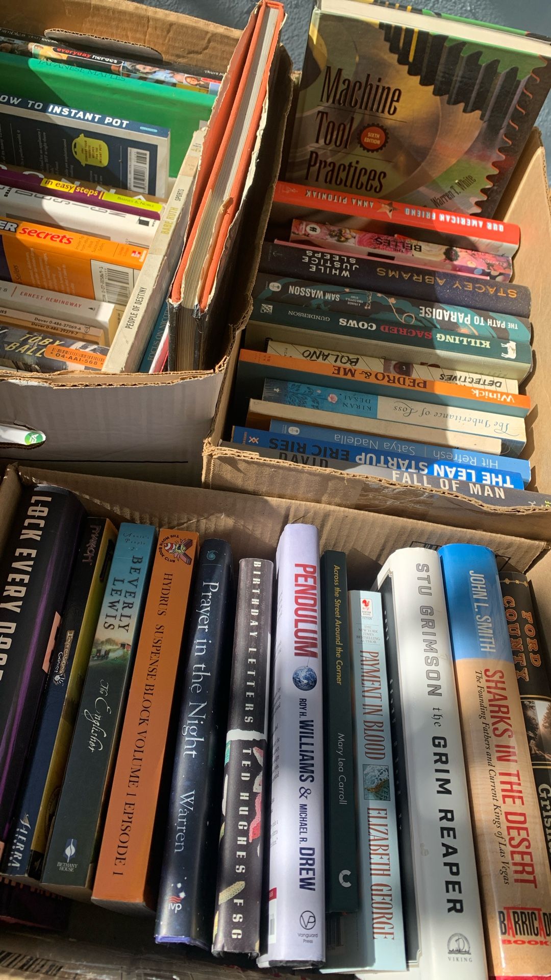 6 Boxes Of Books Lot Fiction Non Fiction Mixed