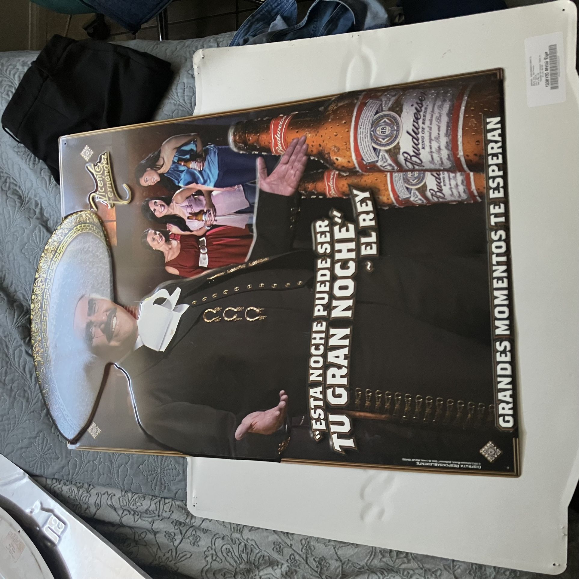 Vicente Fernandez Budweiser Sign