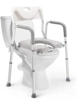 Upgraded raised toilet seat with backrest
