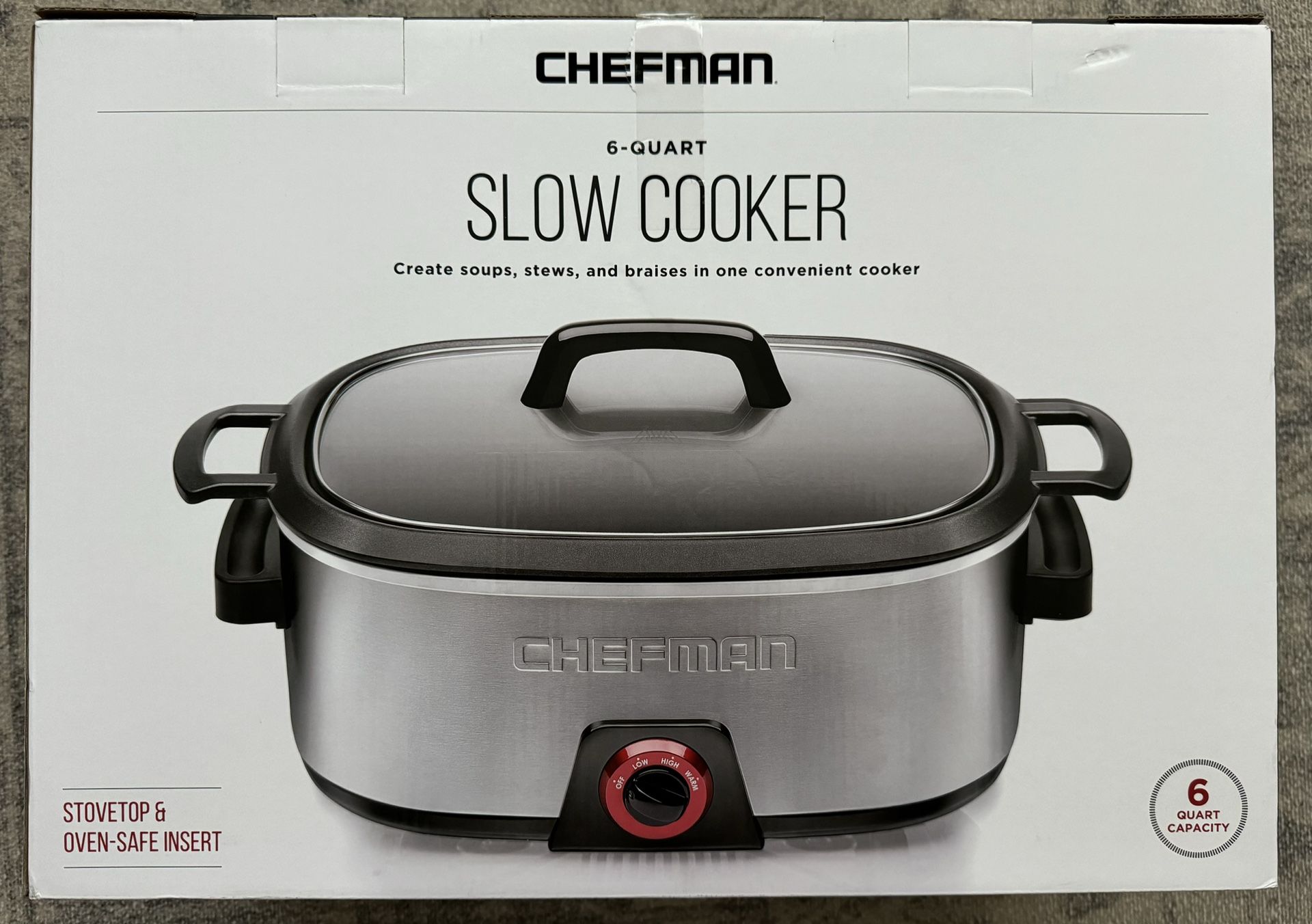 BRAND NEW - Chefman 6 Qt. Slow Cooker