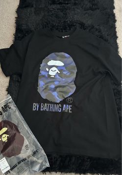 BAPE A Bathing Ape Blue Camo Tee